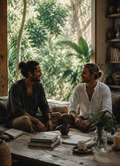 People connecting during an Allowance gathering